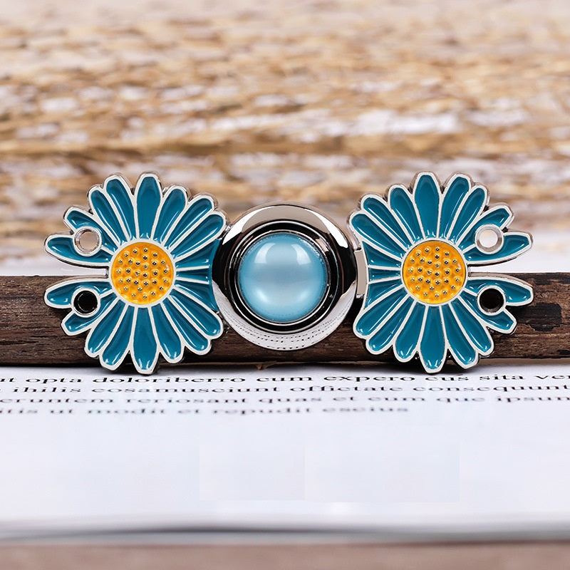 4.7cm Daisies Metal Pair Buttons for Hanfu and Cheongsam 10pcs