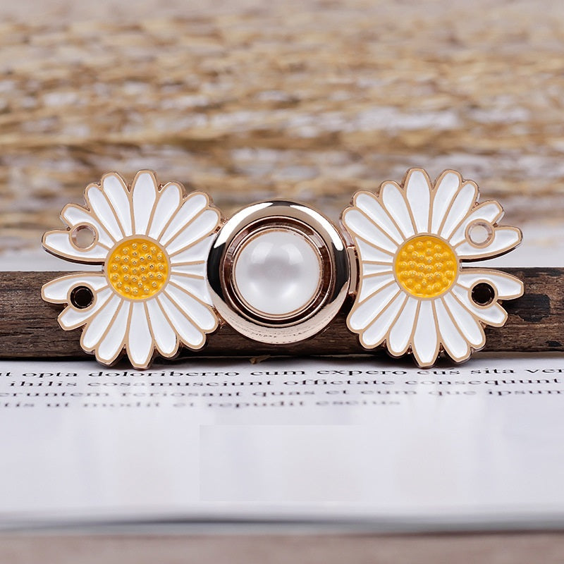 4.7cm Daisies Metal Pair Buttons for Hanfu and Cheongsam 10pcs