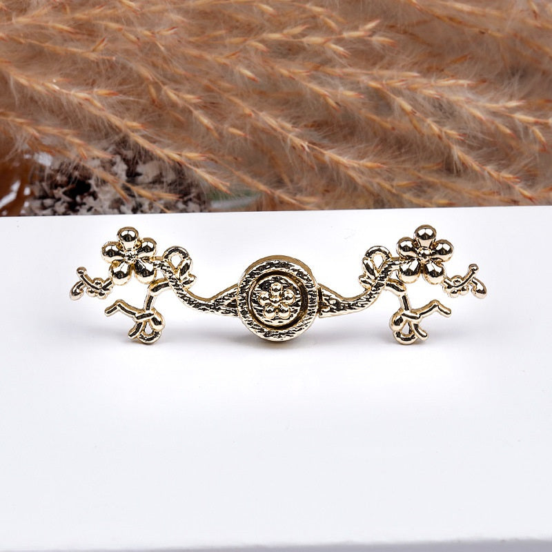 5cm Chinese Style Vintage Gold Silver Plum Blossom Metal Frog Buttons 20pcs