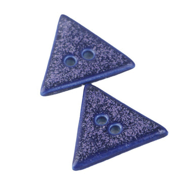 18/30mm Bottoni Ceramici Blu Rotondi e Triangolari a 2 Fori per Decorazione Cappotto 5PCS