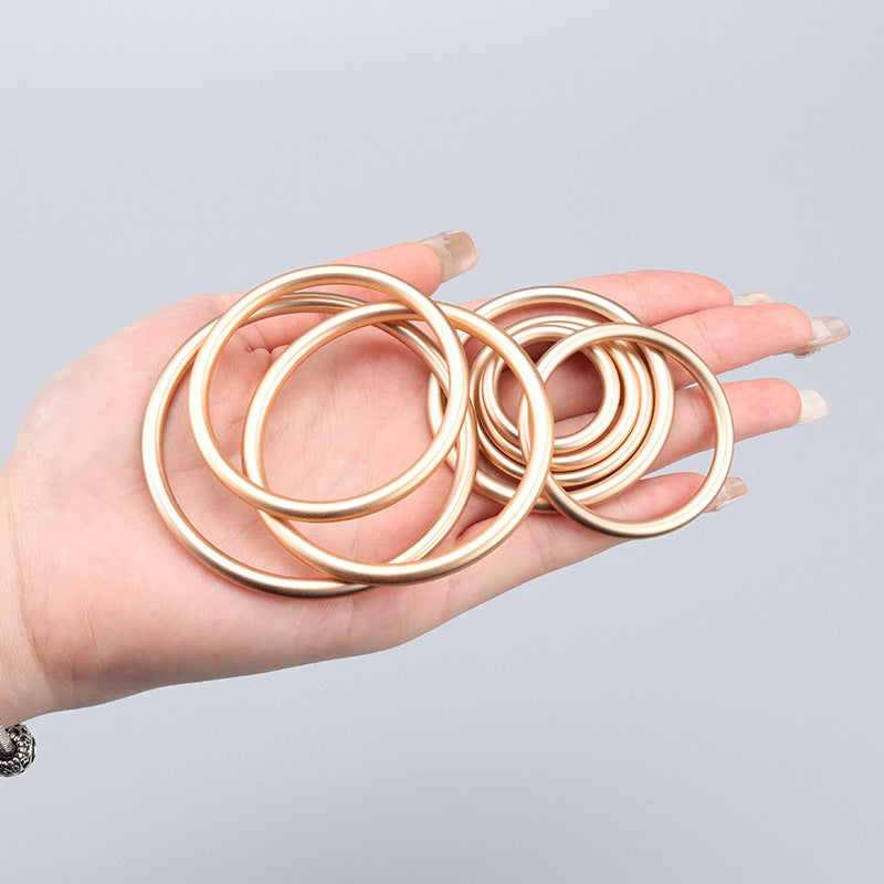 20-45mm Metall Solid Ring Spänne Bälte Väska Rem DIY 2 Pack (Guld + Svart)
