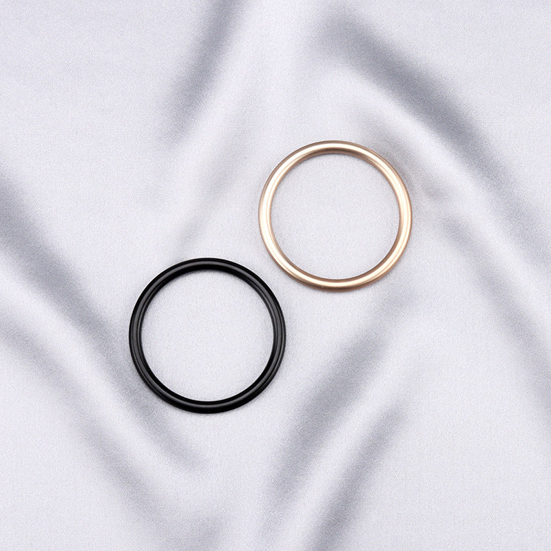 20-45mm Metall Solid Ring Spänne Bälte Väska Rem DIY 2 Pack (Guld + Svart)