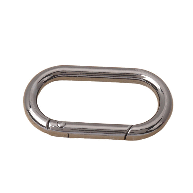 24 st blandade metall ovala krok ring fjäder spänne (14-40 mm)
