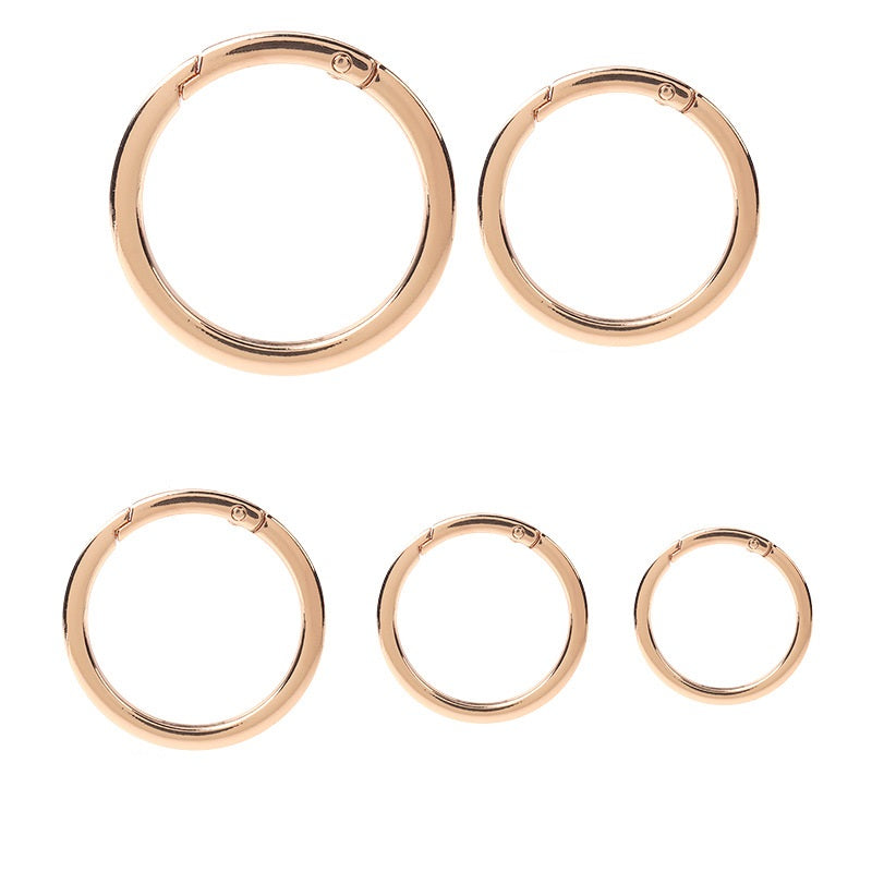 16-38mm Metall DIY Öppen Ring Fjäderkrok Spänne 10st