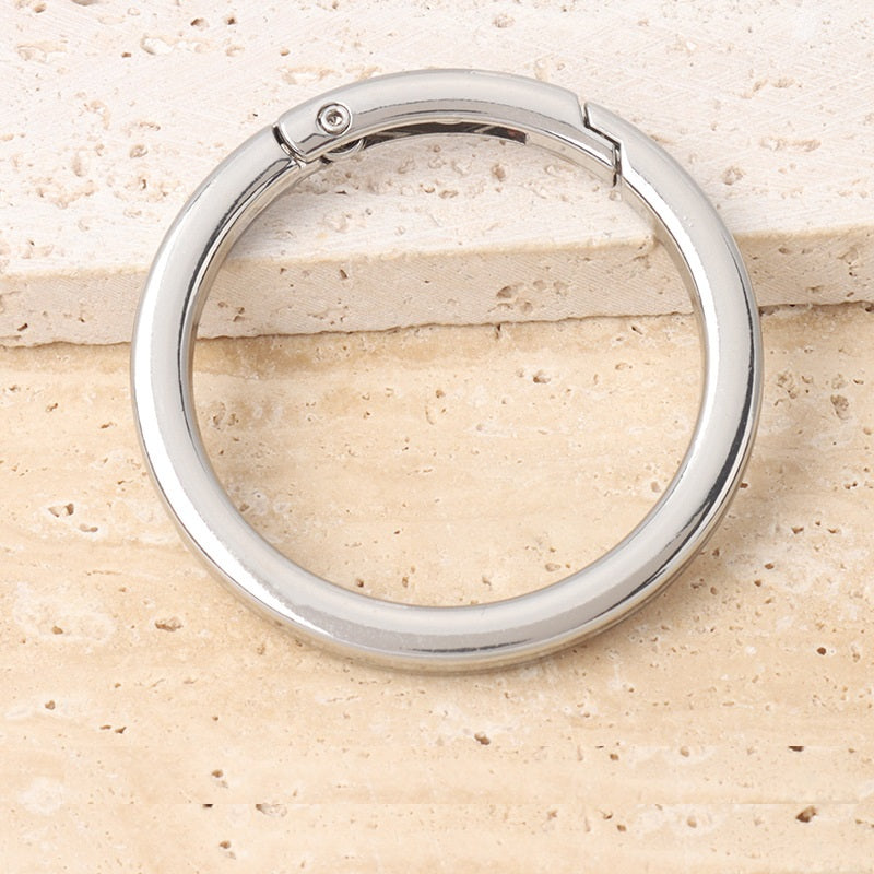 16-38mm Metall DIY Öppen Ring Fjäderkrok Spänne 10st