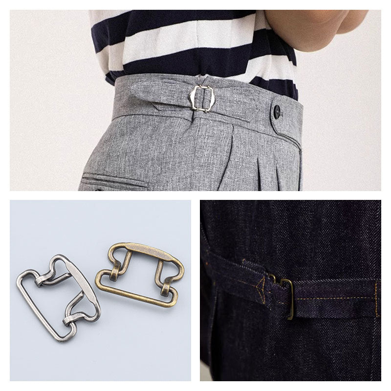 28mm Electroplated Alloy Buckles for Men's Suit Vests Adjustment Buttons 8pcs - Lots of Buttons