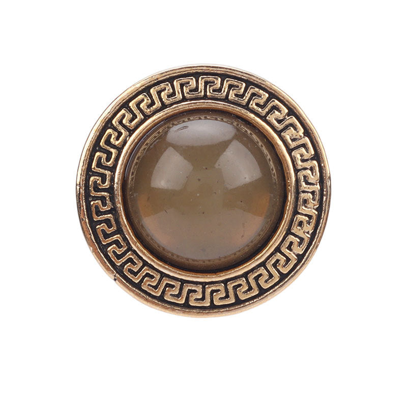 22mm Rund Geometrisk Spets Resin Metallknappar 6st