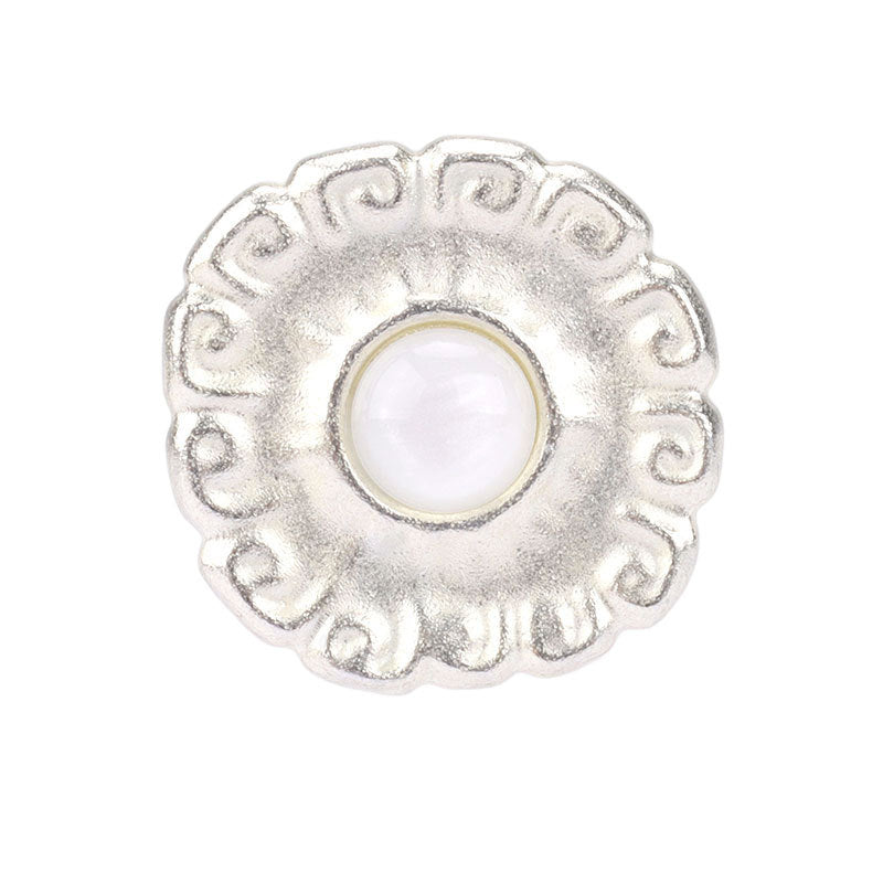 18mm/23mm Matt Silver Metal Pearl Shank Buttons for Women's Tops 12pcs - Lots of Buttons