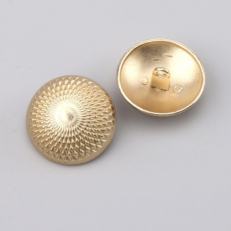 17,5/22,5mm Mystical Geometric Vintage Guld & Silver Metall Hand-Sydda Knappar 3st