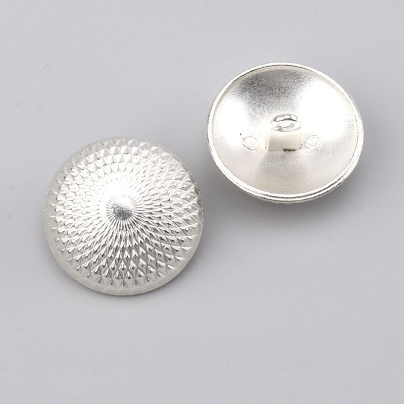 17,5/22,5mm Mystical Geometric Vintage Guld & Silver Metall Hand-Sydda Knappar 3st