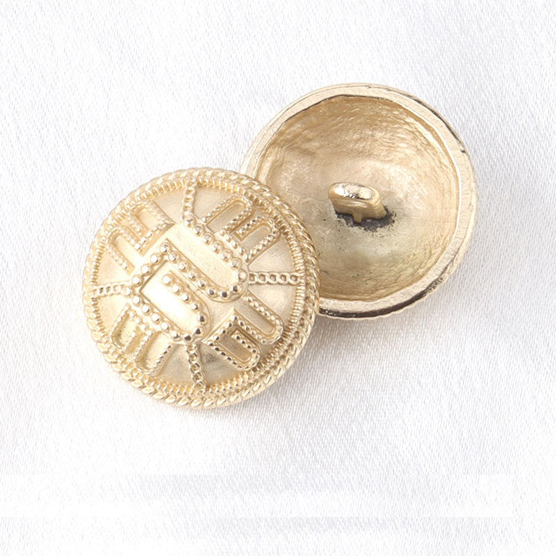 18/23mm Geometriskt Mönster Vintage Guld & Silver Legeringsknappar med Stift 3st