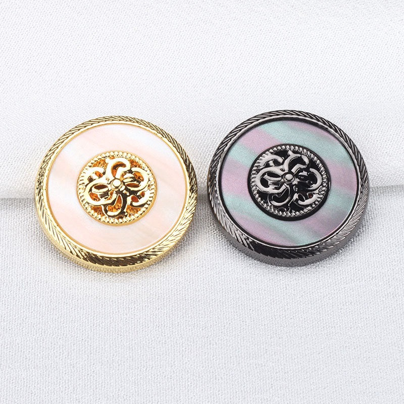 Guld Gunmetal Resin Metallknappar för Cashmere Kappor 10st