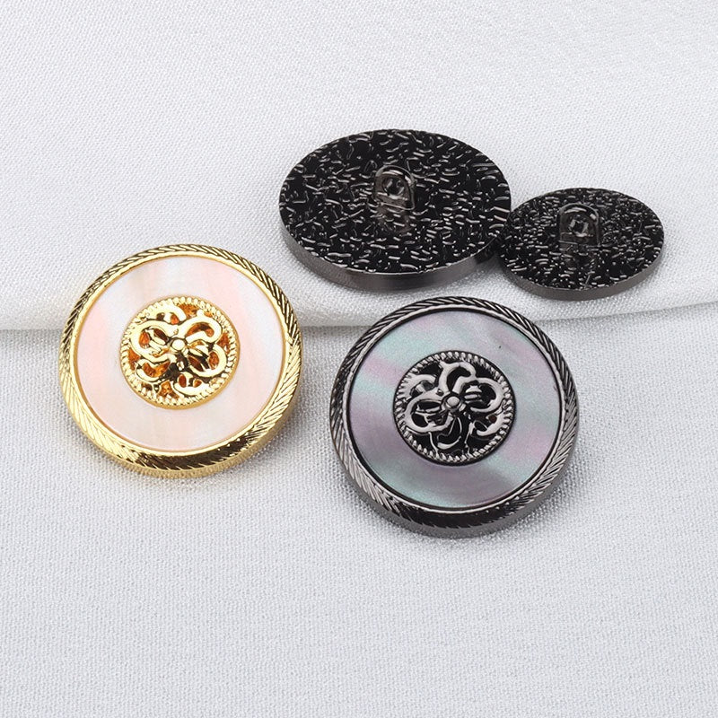 Guld Gunmetal Resin Metallknappar för Cashmere Kappor 10st