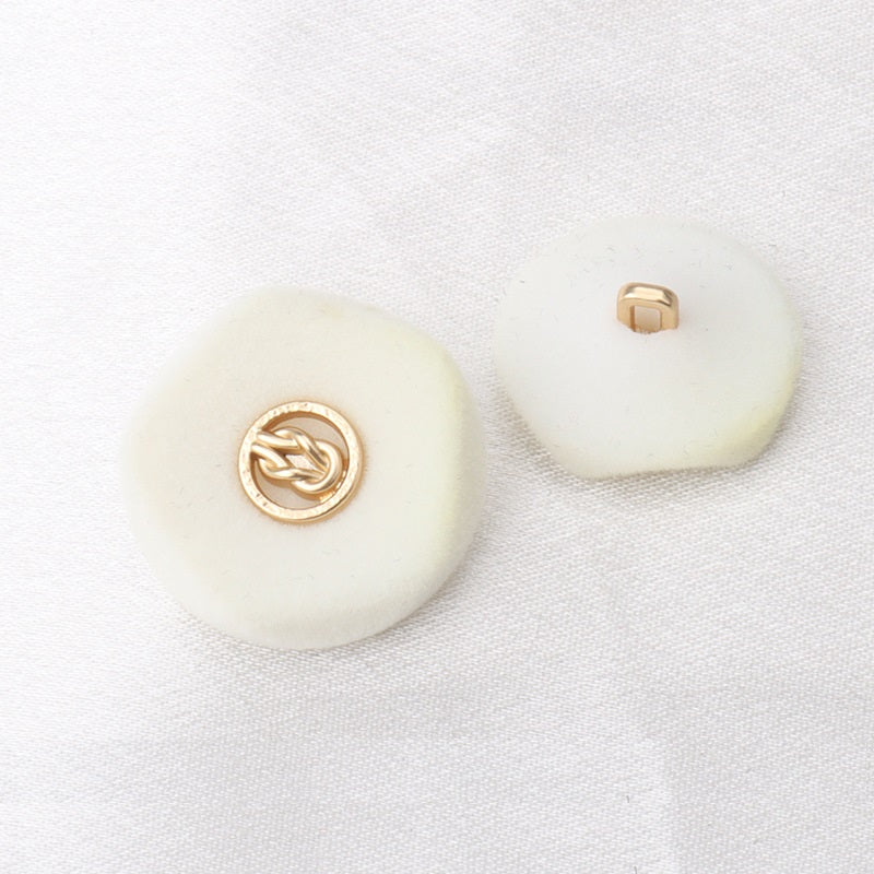 Flocked Metal Combination Buttons for Cashmere Coats 6pcs
