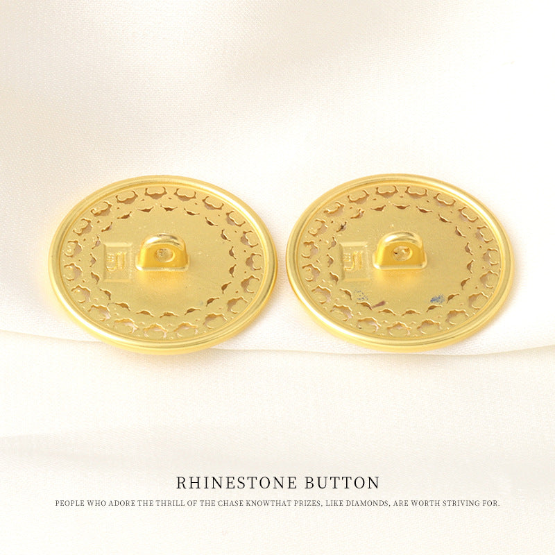 Botones de metal dorado de temática étnica vintage china de 17/23 mm para suéter cardigan 10 piezas
