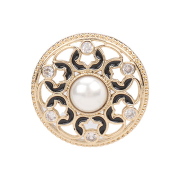 Boutons en zircon à perles d'huile en cuivre creux à pois de 1 pouce, 2 pièces