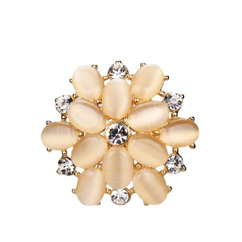 27mm Gold Silver Metal Rhinestone Crystal Buttons for Women's Fur Jackets 2pcs - Lots of Buttons