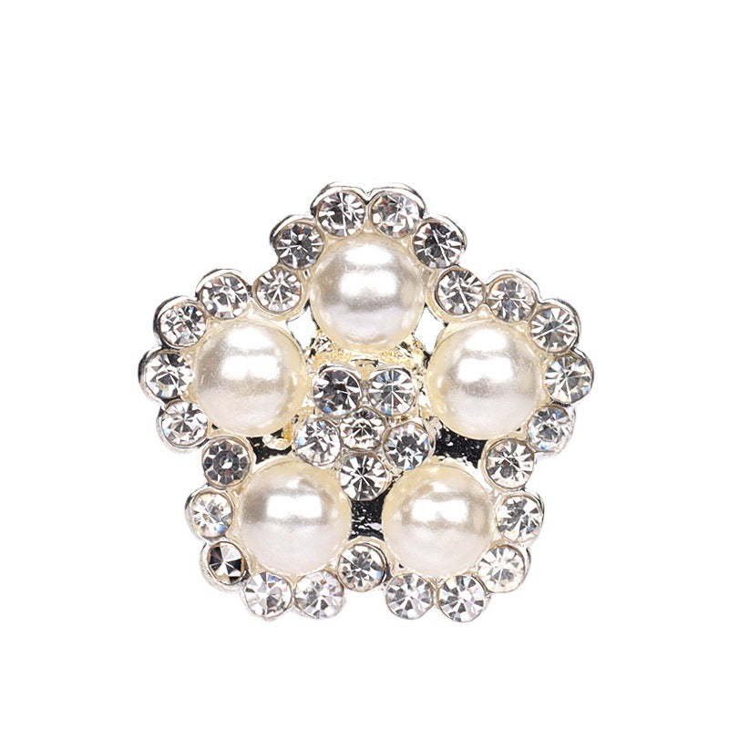19mm Rhinestone and Pearl Shank Buttons for Women's Coats Dresses 3pcs - Lots of Buttons
