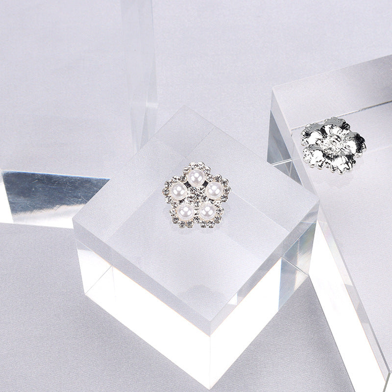 19mm Rhinestone and Pearl Shank Buttons for Women's Coats Dresses 3pcs - Lots of Buttons