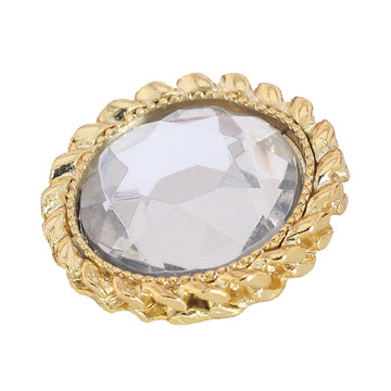 Boutons en métal doré argenté avec strass à tige de 20/25 mm, 12 pièces