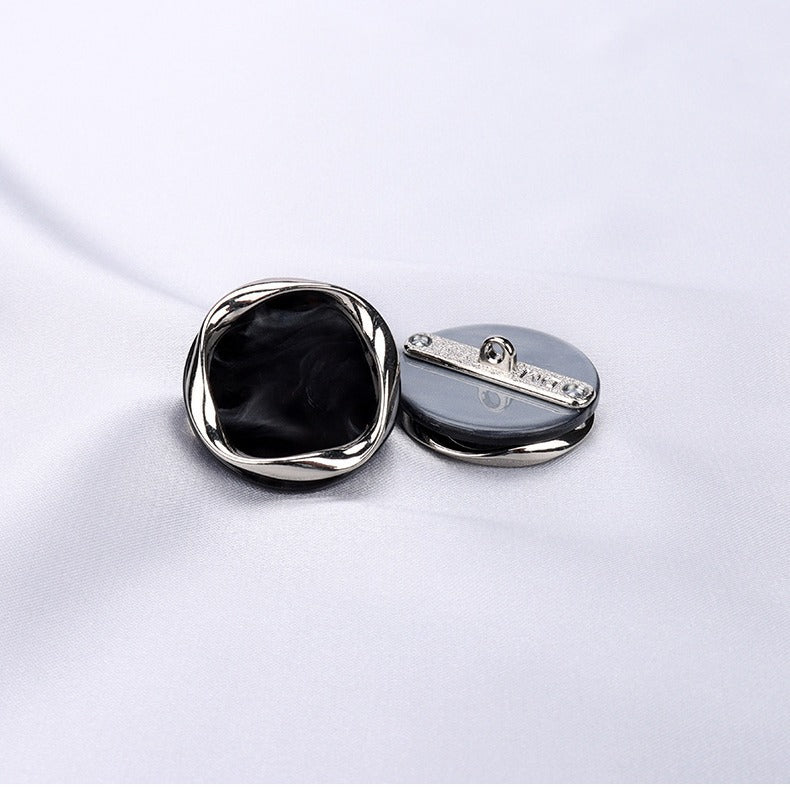 Beige Black Red Brown Resin Metal Shank Buttons for Women's Clothing 10pcs - Lots of Buttons