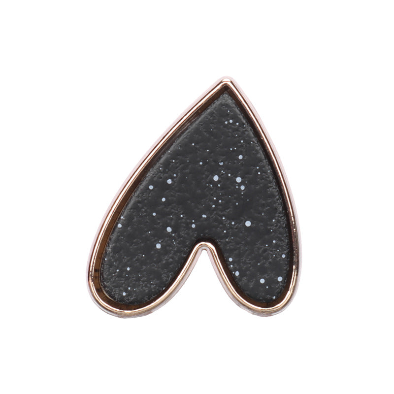 18/25mm Beige Svart Hjerteformede Metallknapper for Kvinnejakker 10stk