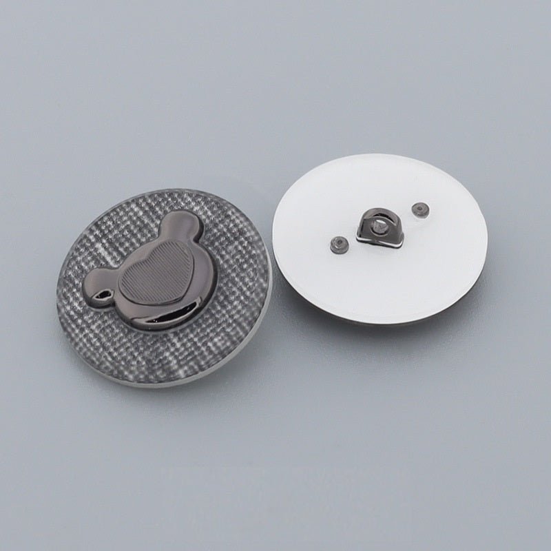 Golden Silver Black Bear Shaped Metal Shank Buttons for Children's Sweater 10pcs - Lots of Buttons