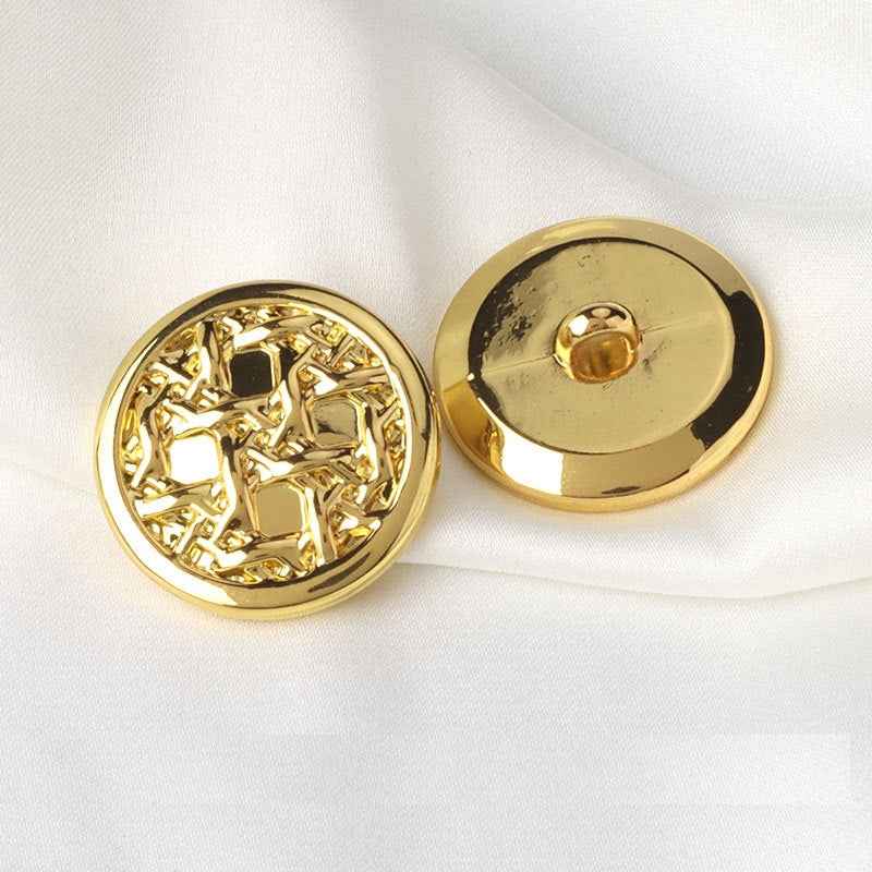 18/20/22/25mm Solid Gold Round Buttons with Shanks for Men's and Women's Suits 6pcs - Lots of Buttons