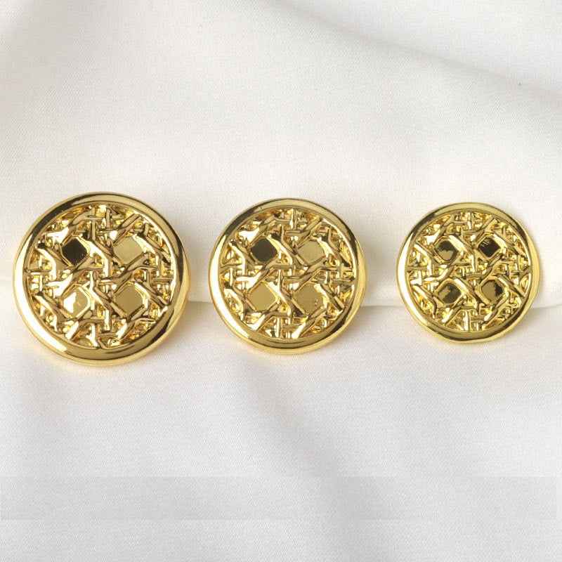 18/20/22/25mm Solid Gold Round Buttons with Shanks for Men's and Women's Suits 6pcs - Lots of Buttons