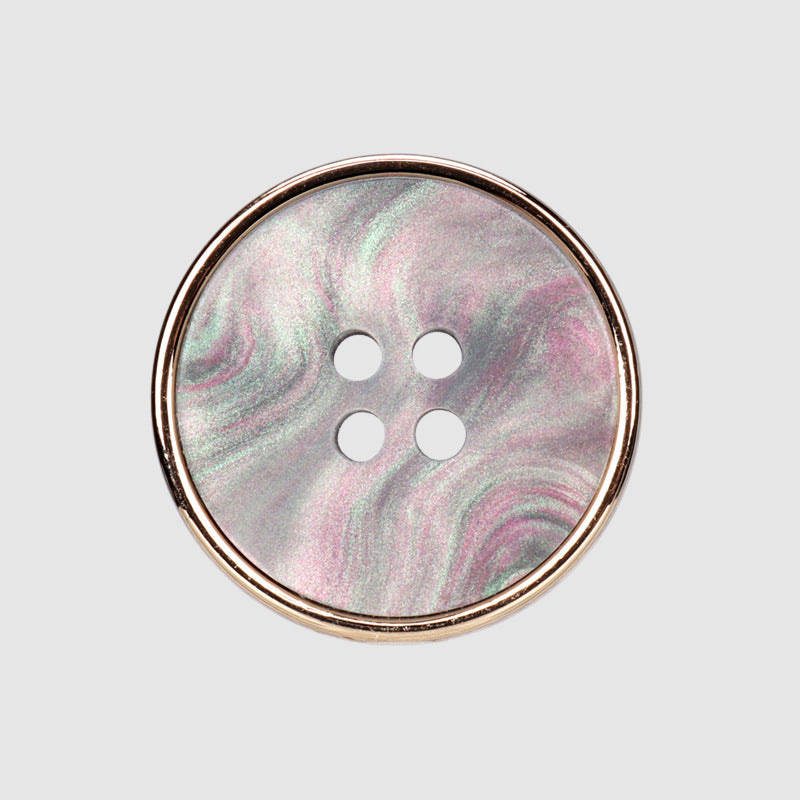 15-25mm Runda Metallharpiks Kombinerade Fyrhålsknappar 25 Pack
