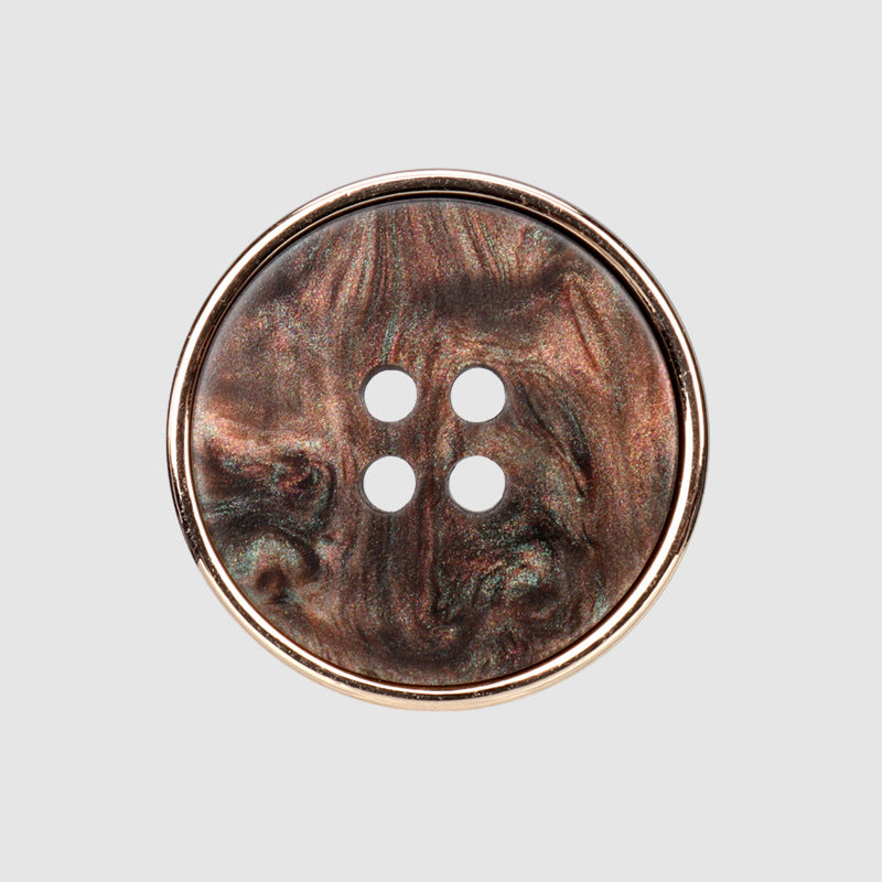 15-25mm Runda Metallharpiks Kombinerade Fyrhålsknappar 25 Pack