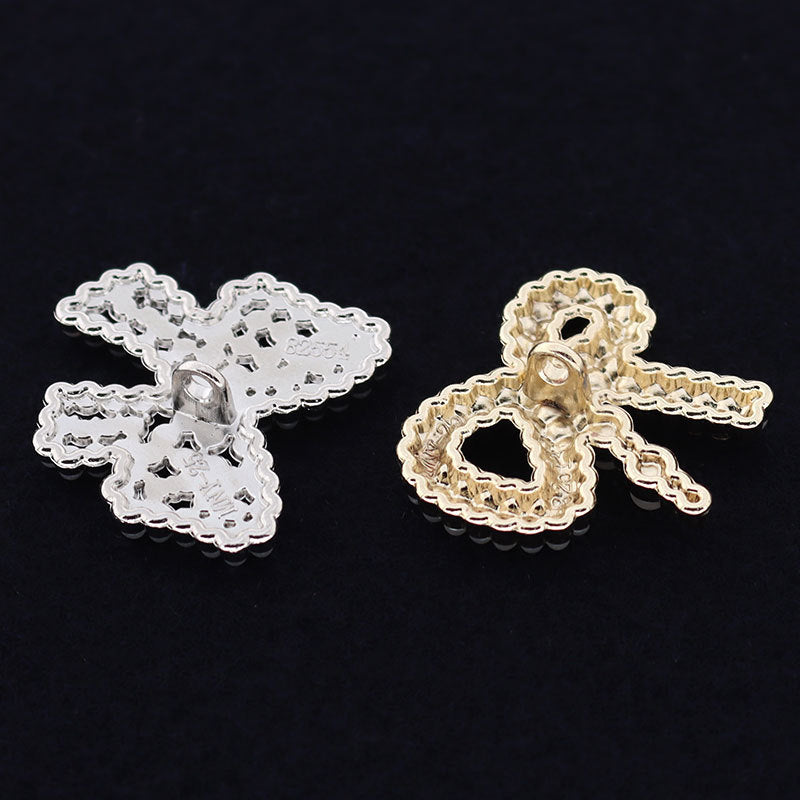 25mm Jousimuotoiset Metalliset Helmi Rhinestone Napit Cardigania varten 12 kpl