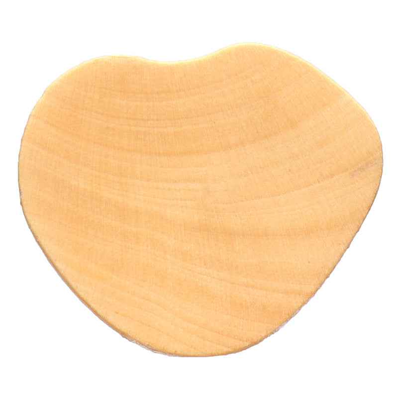 15mm Heart Shaped Natural Wooden Buttons with Shanks for Children's Coat 30pcs - Lots of Buttons