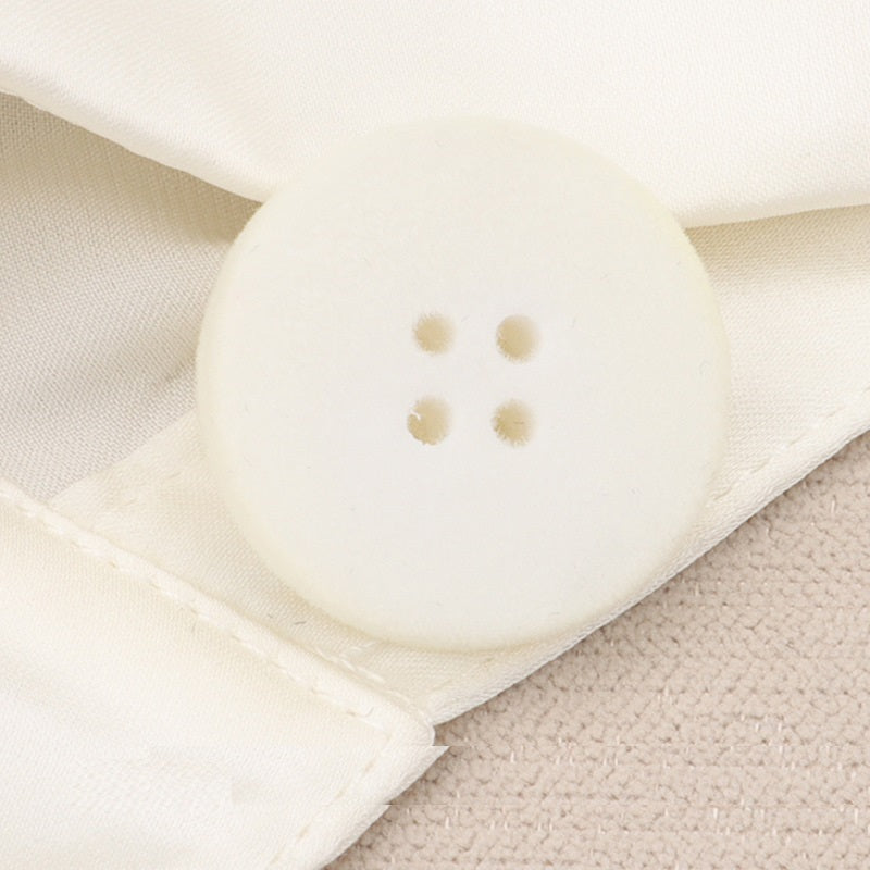 15-25mm White Black Blue Flat Four-Eye Flocked Velvet Buttons 20 Pack