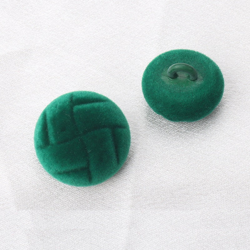 18/21mm Flocked Tortoise Pattern High-Stem Buttons 6pcs