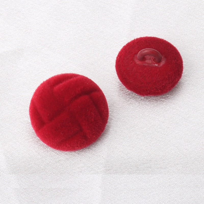 18/21mm Flocked Tortoise Pattern High-Stem Buttons 6pcs