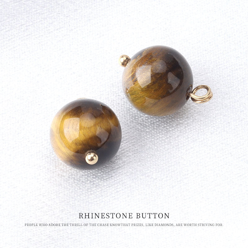 10mm Natural Stone Bead Frog Knot Button for Chinese Retro Silk Clothing