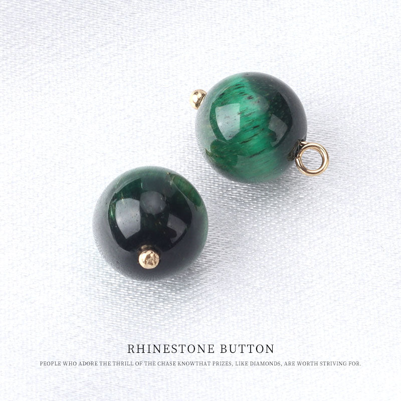 10mm Natural Stone Bead Frog Knot Button for Chinese Retro Silk Clothing