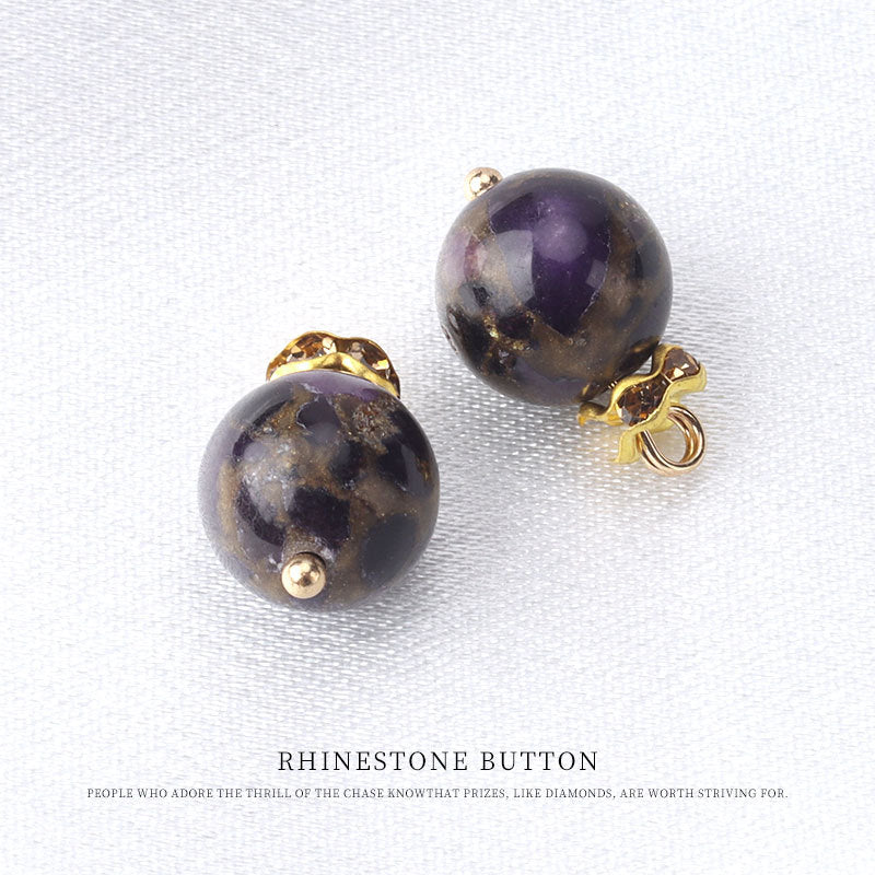 10mm Natural Stone Bead Frog Knot Button for Chinese Retro Silk Clothing