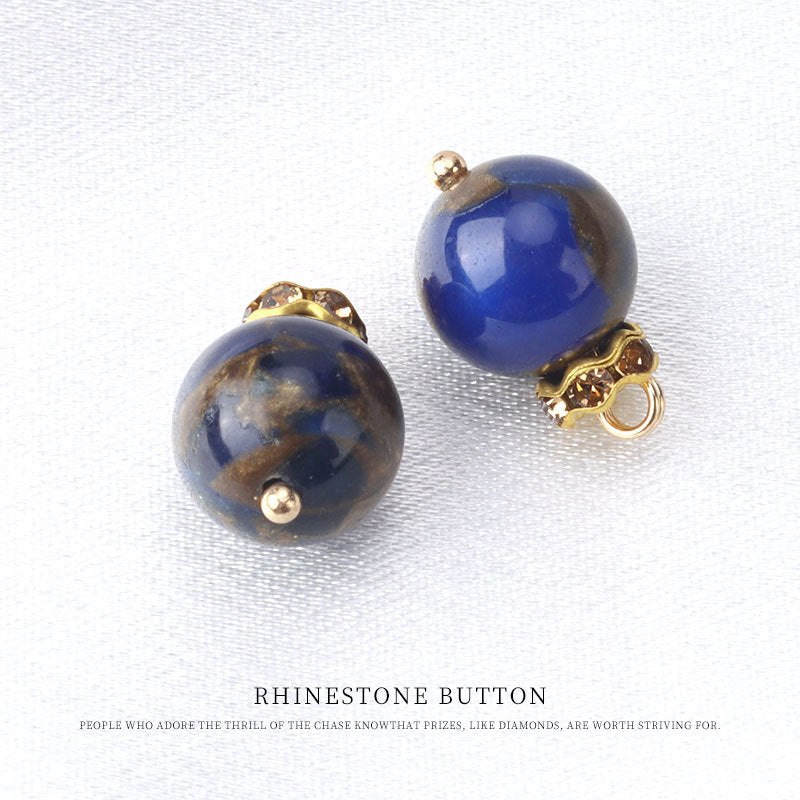 10mm Natural Stone Bead Frog Knot Button for Chinese Retro Silk Clothing