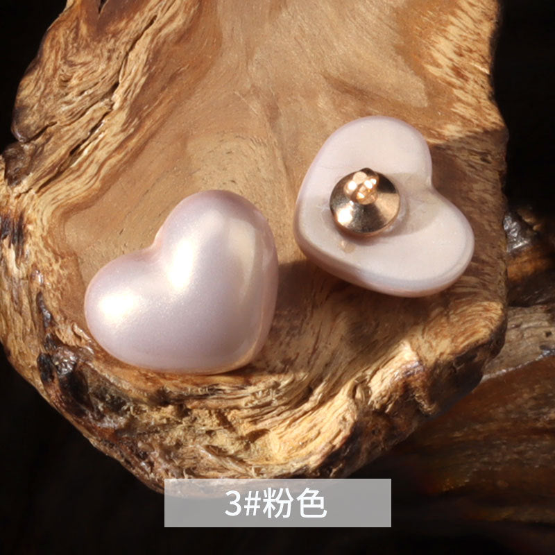 14mm Heart-Shaped Plastic Decorative Button for Kids' Clothes 40 Pack - Lots of Buttons