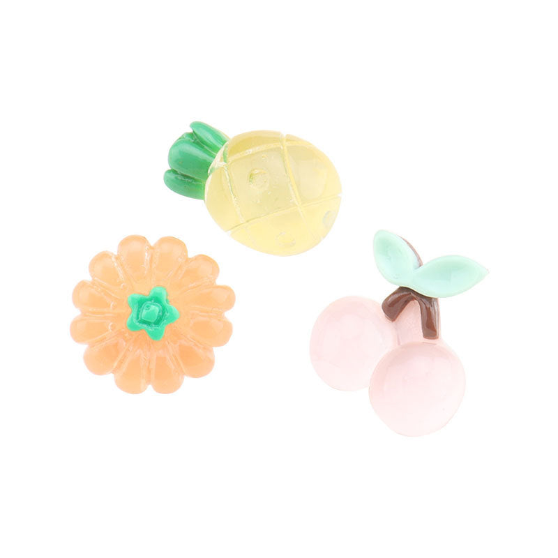 6 Styles Colorful Fruits Vegetables Plastic Buttons for Kids' Clothing 30 Pack - Lots of Buttons