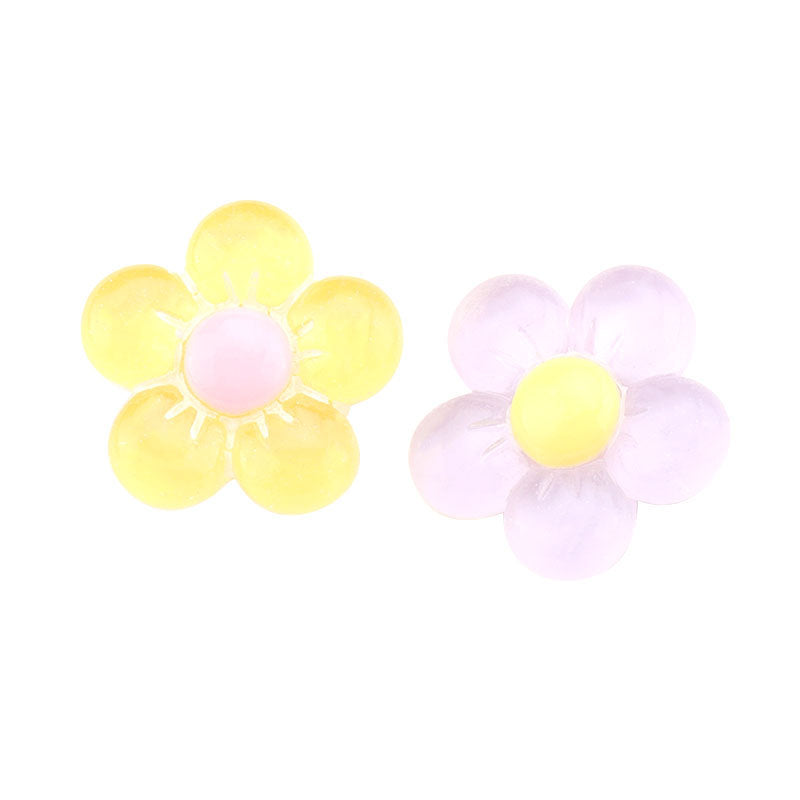 Colorful Plastic Flower Decorative Buttons for Kids' Clothes 25 Pack - Lots of Buttons