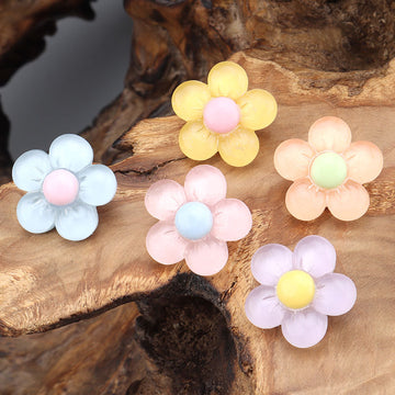 Colorful Plastic Flower Decorative Buttons for Kids' Clothes 25 Pack - Lots of Buttons