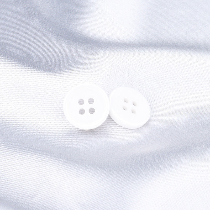 11.5mm White Ceramic Buttons for Men's and Women's Shirts 55 Pack - Lots of Buttons