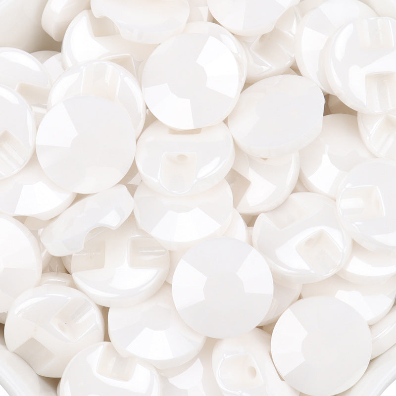 11.5mm White Ceramic Buttons for Men's and Women's Shirts 55 Pack - Lots of Buttons