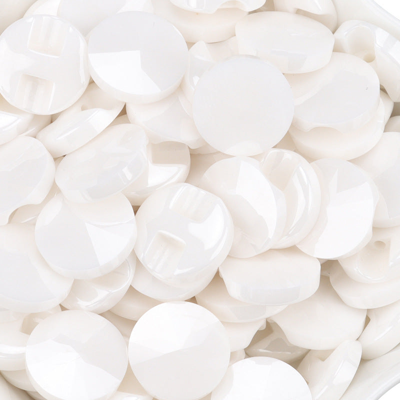 11.5mm White Ceramic Buttons for Men's and Women's Shirts 55 Pack - Lots of Buttons