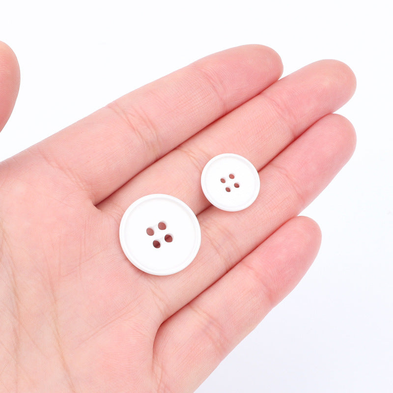 15mm/20mm Premium White Ceramic Buttons for Men Women Suits 10pcs
