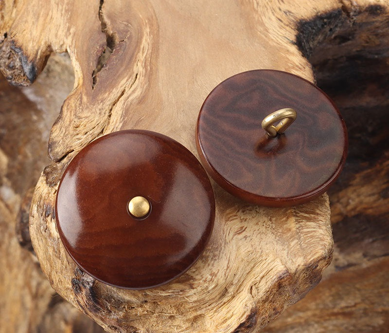 11.5-20mm Round Beige Black Brown Corozo Bread Shank Buttons 12pcs