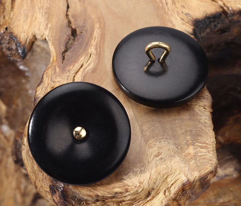 Botones Corozo Beige Negro Marrón Rosa de 11.5-20mm con Patillas de Cobre para Suéteres Camisas 12pcs